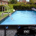 Piscine hors sol rectangulaire Stone 540x250x100cm avec pompe filtrante à sable – Exit Toys