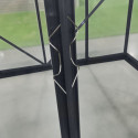 Serre de jardin en aluminium anthracite et verre trempé 4mm RINCA 5,68m² + embase - Green Protect