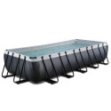 Piscine hors sol rectangulaire Black Leather 540x250x100cm avec pompe filtrante – Exit Toys