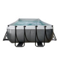 Piscine hors sol rectangulaire Black Leather 540x250x100cm avec pompe filtrante à sable – Exit Toys