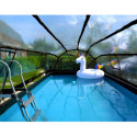 Piscine hors sol rectangulaire Black Leather 540x250x100cm avec pompe filtrante à sable et dôme – Exit Toys