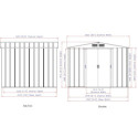 Abri de jardin en métal anthracite 6,34m² - DURAMAX + kit d'ancrage