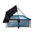 Piscine hors sol rectangulaire Stone 300x200x65cm avec pompe filtrante et voile d'ombrage – Exit Toys