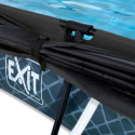 Piscine hors sol rectangulaire Stone 300x200x65cm avec pompe filtrante et voile d'ombrage – Exit Toys