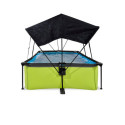 Piscine hors sol rectangulaire Lime 300x200x65cm avec pompe filtrante et voile d'ombrage – Exit Toys