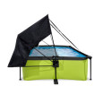 Piscine hors sol rectangulaire Lime 300x200x65cm avec pompe filtrante et voile d'ombrage – Exit Toys
