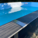 Piscine octogonale allongée Granville 545x385cm en composite PVC/CHANVRE Justaposé