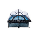 Piscine hors sol rectangulaire Stone 220x150x65cm avec pompe filtrante et dôme – Exit Toys