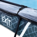Piscine hors sol rectangulaire Stone 220x150x65cm avec pompe filtrante et dôme – Exit Toys