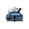Piscine hors sol rectangulaire Stone 220x150x65cm avec pompe filtrante et dôme – Exit Toys
