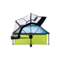 Piscine hors sol rectangulaire Lime 220x150x65cm avec pompe filtrante et dôme – Exit Toys