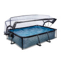 Piscine hors sol rectangulaire Stone 300x200x65cm avec pompe filtrante et dôme – Exit Toys
