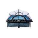 Piscine hors sol rectangulaire Stone 300x200x65cm avec pompe filtrante et dôme – Exit Toys