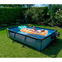 Piscine hors sol rectangulaire Stone 300x200x65cm avec pompe filtrante et dôme – Exit Toys