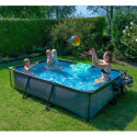 Piscine hors sol rectangulaire Stone 300x200x65cm avec pompe filtrante et dôme – Exit Toys