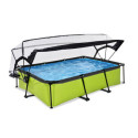 Piscine hors sol rectangulaire Lime 300x200x65cm avec pompe filtrante et dôme – Exit Toys