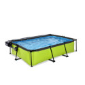 Piscine hors sol rectangulaire Lime 300x200x65cm avec pompe filtrante et dôme – Exit Toys