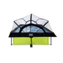Piscine hors sol rectangulaire Lime 300x200x65cm avec pompe filtrante et dôme – Exit Toys