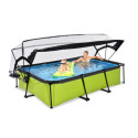 Piscine hors sol rectangulaire Lime 300x200x65cm avec pompe filtrante et dôme – Exit Toys