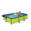 Piscine hors sol rectangulaire Lime 300x200x65cm avec pompe filtrante et dôme – Exit Toys