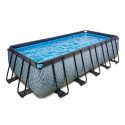 Piscine hors sol rectangulaire Stone 540x250x122cm avec pompe filtrante – Exit Toys