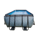 Piscine hors sol rectangulaire Stone 540x250x122cm avec pompe filtrante – Exit Toys