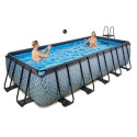 Piscine hors sol rectangulaire Stone 540x250x122cm avec pompe filtrante – Exit Toys