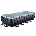 Piscine hors sol rectangulaire Black Leather 540x250x122cm avec pompe filtrante – Exit Toys