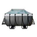 Piscine hors sol rectangulaire Black Leather 540x250x122cm avec pompe filtrante – Exit Toys
