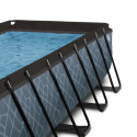 Piscine hors sol rectangulaire Stone 400x200x122cm avec pompe filtrante à sable – Exit Toys