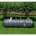 Piscine hors sol rectangulaire Black Leather 540x250x122cm avec pompe filtrante à sable – Exit Toys