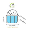 Voile d'ombrage de piscine hors sol ronde diam 300cm – Exit Toys