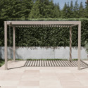 Pergola bioclimatique autoportante en alu aspect bois 3x4m Ombrea