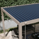 Pergola bioclimatique autoportante en alu aspect bois 3x4m Ombrea