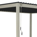 Pergola bioclimatique autoportante en alu aspect bois 3x4m Ombrea