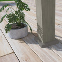 Pergola bioclimatique autoportante en alu aspect bois 3x4m Ombrea