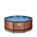 Piscine hors sol ronde Wood ø360x122cm avec pompe filtrante – Exit Toys