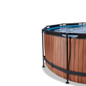 Piscine hors sol ronde Wood ø360x122cm avec pompe filtrante – Exit Toys