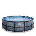 Piscine hors sol ronde Stone ø427x122cm avec pompe filtrante – Exit Toys