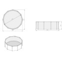 Piscine hors sol ronde Stone ø427x122cm avec pompe filtrante – Exit Toys
