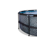 Piscine hors sol ronde Stone ø427x122cm avec pompe filtrante – Exit Toys