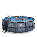 Piscine hors sol ronde Stone ø427x122cm avec pompe filtrante – Exit Toys