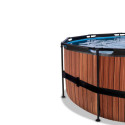 Piscine hors sol ronde Wood ø427x122cm avec pompe filtrante – Exit Toys
