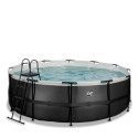 Piscine hors sol ronde Black Leather ø427x122cm avec pompe filtrante – Exit Toys