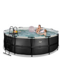 Piscine hors sol ronde Black Leather ø427x122cm avec pompe filtrante – Exit Toys
