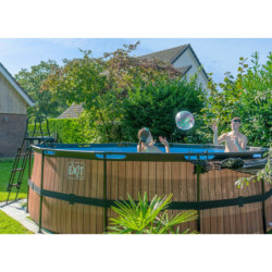 Piscine hors sol ronde Wood ø450x122cm avec pompe filtrante – Exit Toys