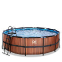 Piscine hors sol ronde Wood ø450x122cm avec pompe filtrante – Exit Toys