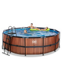 Piscine hors sol ronde Wood ø450x122cm avec pompe filtrante – Exit Toys