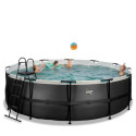 Piscine hors sol ronde Black Leather ø450x122cm avec pompe filtrante – Exit Toys