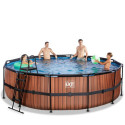 Piscine hors sol ronde Wood ø488x122cm avec pompe filtrante – Exit Toys